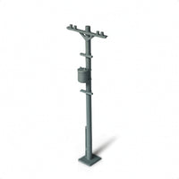 HO Scale Utility Pole Slender for Railway Scenes, Hobbyists