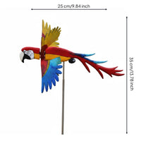 Garden Windmills Ornament Outdoor Display Metal Pole Windmills Smooth Rotating Metal Wind Rotator