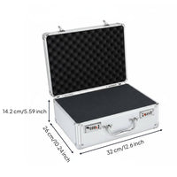 Aluminum Hard Case with Foam Heavy Duty Locking Metal Briefcase Shockproof