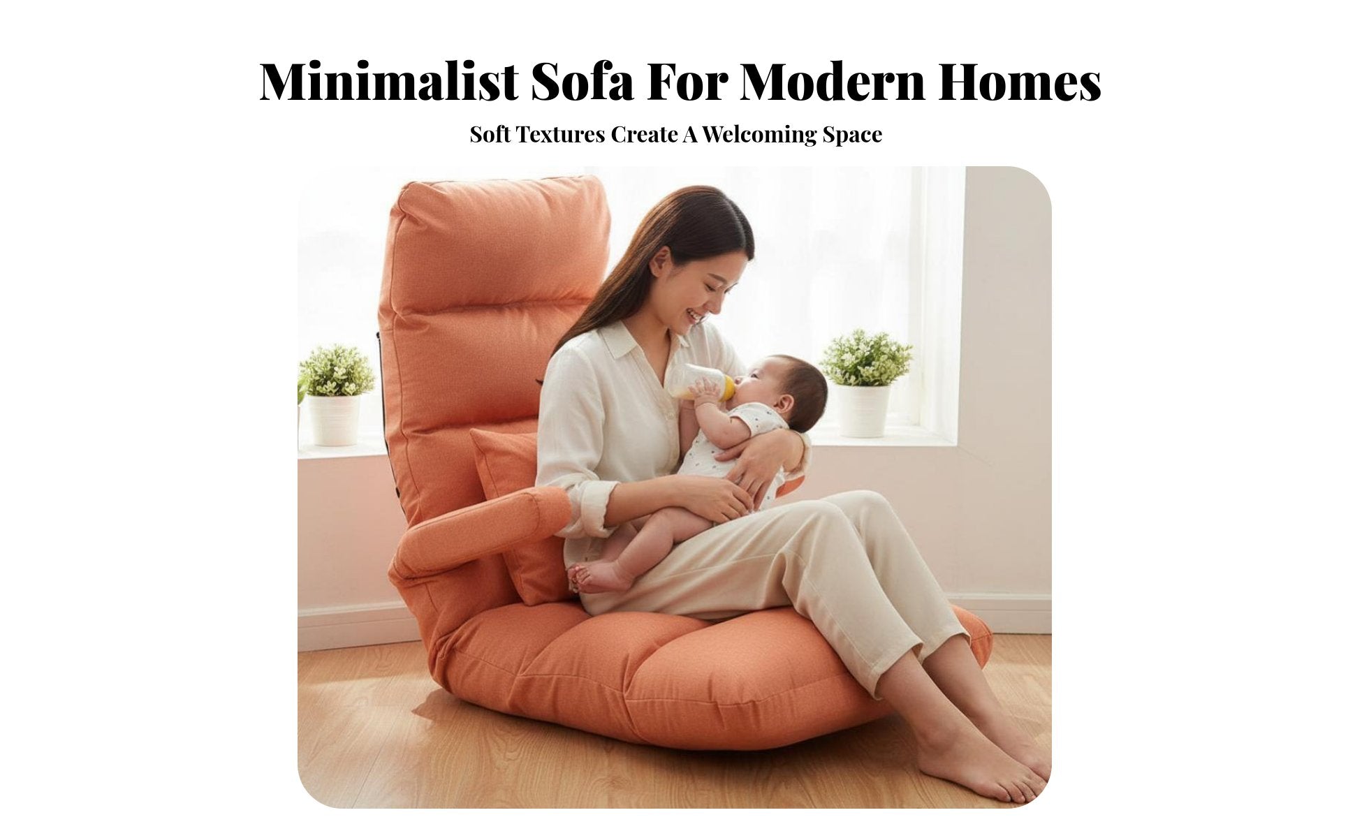 Foldable Design Adjustable spinerest Floor pad Nursing suitable Padded spinerest Seat with Armrests Multi-Functional Lounge Recliner Support for New Mothers, Students, Bay alcove, Nursery, Living Room, Home Office