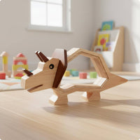 Wooden Dinosaur Piggy Bank Cute Dinosaur Piggy Bank Educational for Children
