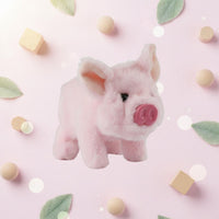 Electric Soft Toy Pig Moving Nose Stuffed Creature Realistic Look for Children