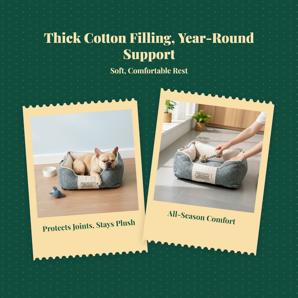 Orthopedic Dog Bed Canvas Pet Sofa Comfortable Support Couch