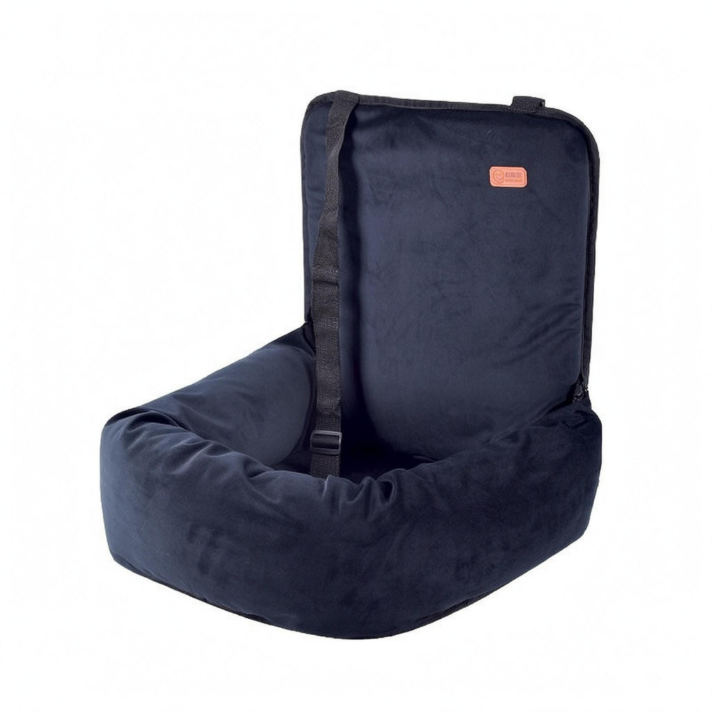 Dark-Colored Dog Car Seat Bed Removable Padded Dog Car Seat Bed Detachable Cover