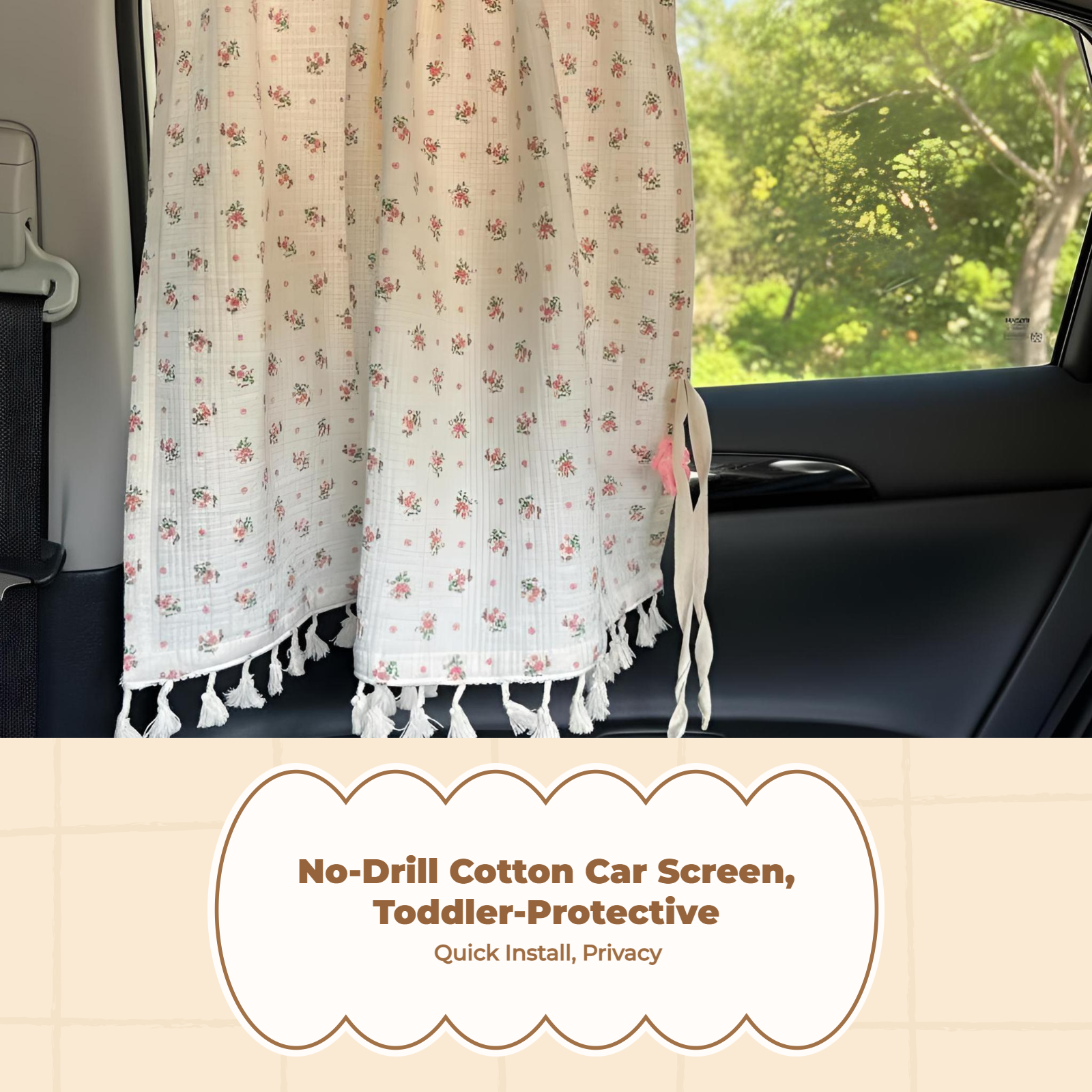 Car Pane Shade, Sliding Rail Installation, Light-blocking Shade Panel for Infants, Sun Protection, Privacy, Heat Insulation