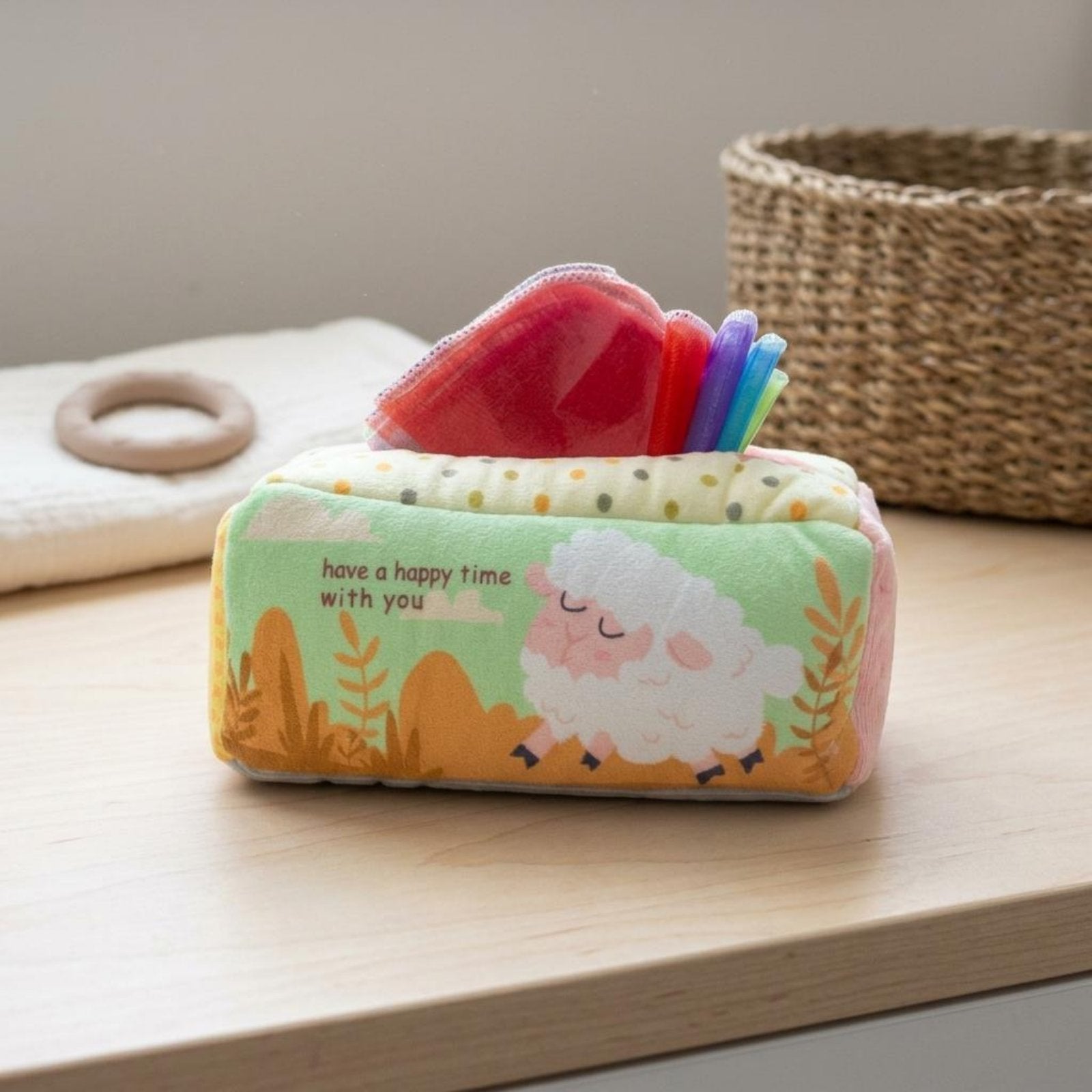 Baby Tissue Box Toy Fine Movement Skills Tissue Box Toy for Infants