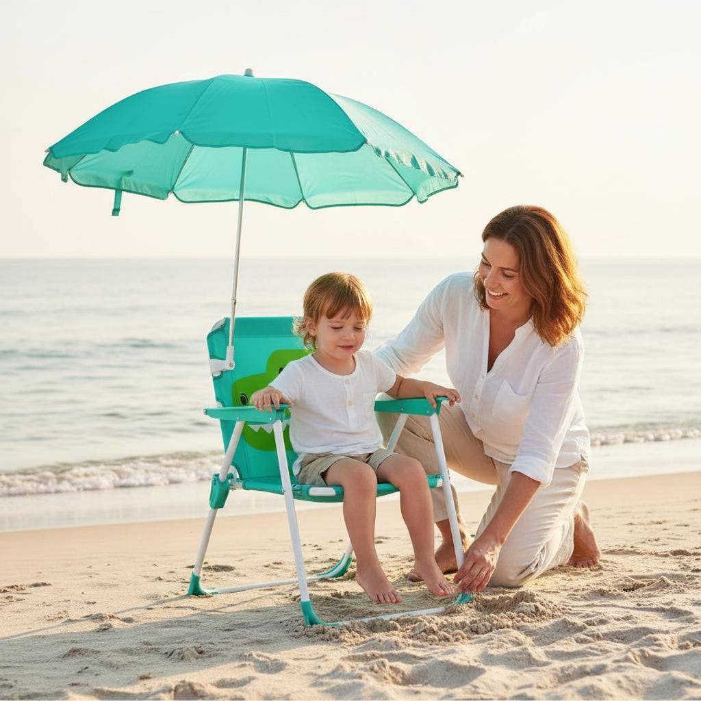 Kids Beach Chair with Umbrella Lightweight for Toddlers