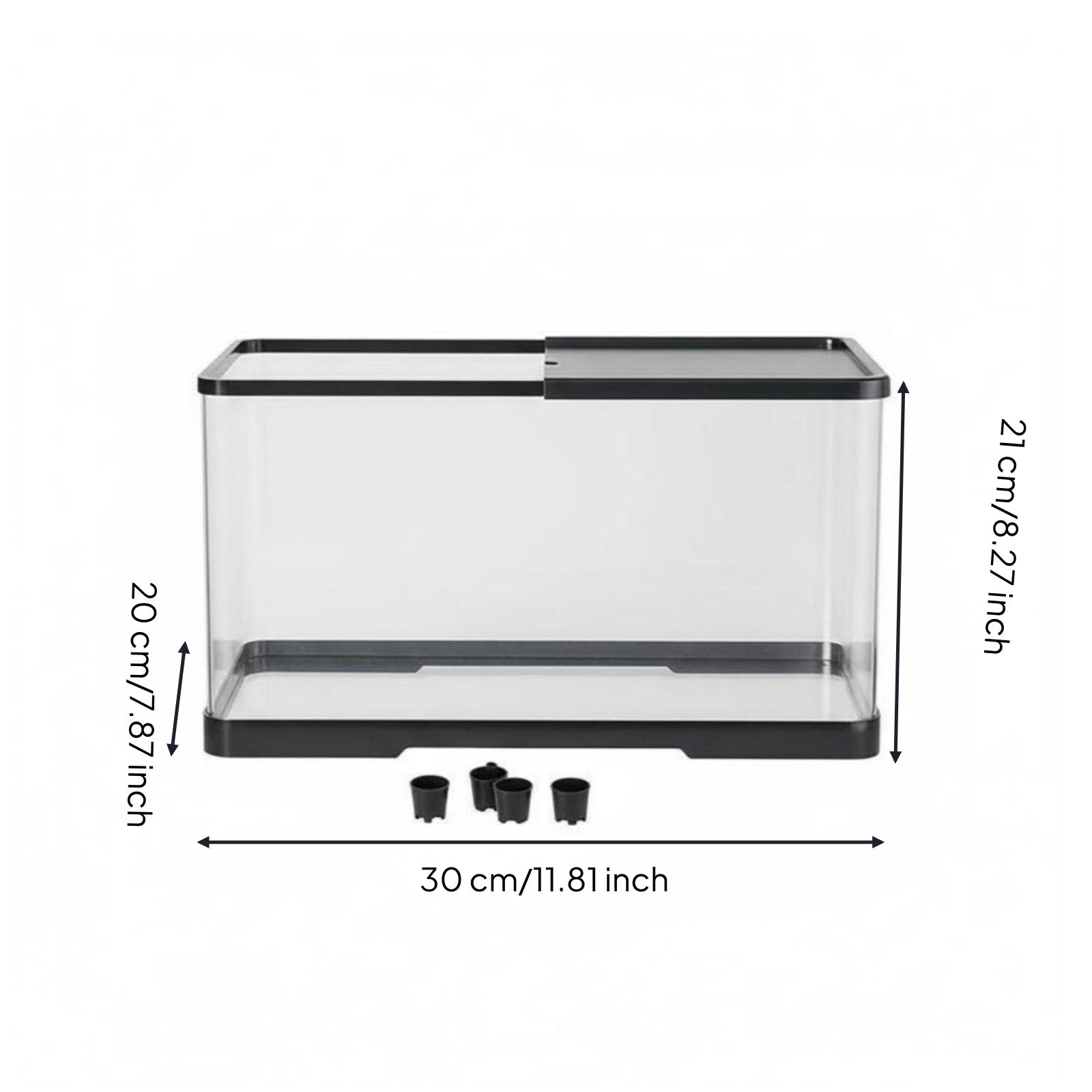 Transparent Reptile Habitat Easy Clean Acrylic Arachnid Enclosure Ventilated Gecko Enclosure for Desktop