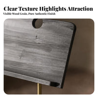 Brass-Colored Rustic Farmhouse Style Floor Display Stand Wood Display Stand