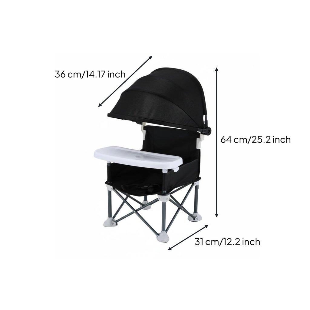 Beach Chair with Canopy Foldable Kids Camping Chair Fade Resistant for Babies