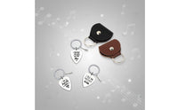 Stainless Steel Guitar Pick Keychain Long-Lasting for Practice