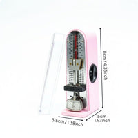 Mini Mechanical Metronome Clear Scale Wind up Beat Timer Long-Lasting