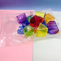 Geometric Shapes Hands-On Learning Transparent Geometry Blocks Bright Colors Geometric Shapes Set for Classroom, Homeschooling