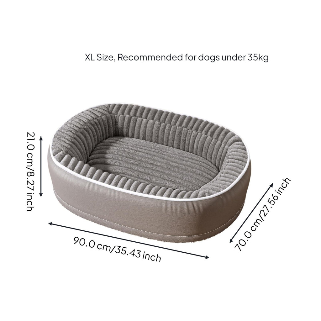 Plush dog bed with removable cover