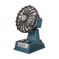 USB Rechargeable Fan Compact Retro Desk Fan Round Grille for Office, Dorm Room