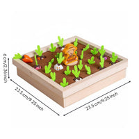 40 Pieces Pull Radish Game Educational Farm Memory Chess Hand-Eye Coordination Wooden Memory Chess for Preschoolers, Preschool