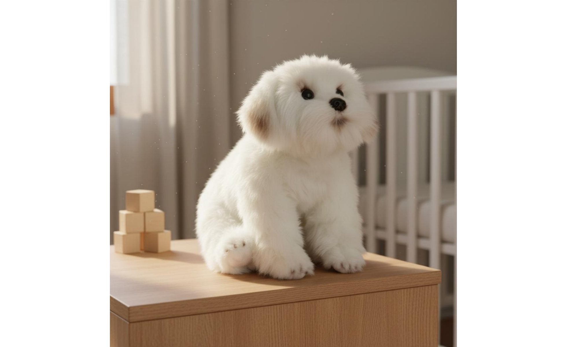 Maltese Soft Toy Dog Soft Home Decoration Cuddly