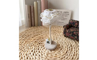 1:12 Scale Floor Lamp Gold Trim Dollhouse Floor Lamp Pearl Accents for DIY Scene Styling