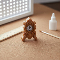 Vintage Dollhouse Clock Detailed Craftsmanship Baroque Table Clock Model