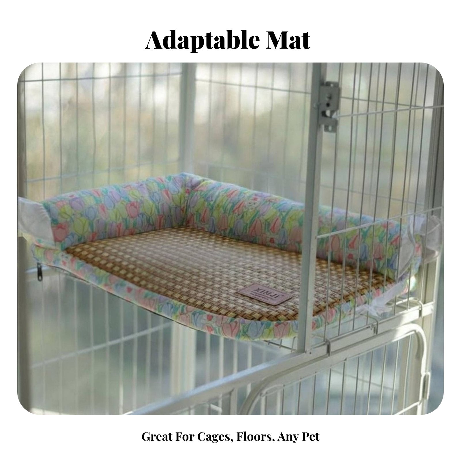 Woven Cooling mat Breathable Quilted pet mat cleanable for Indoors, feline Owners