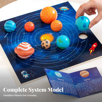 Solar System Educational Board Educational Eight Planets Learning Toy Interactive Space Exploration Board for Children, Young Children, Kindergarten