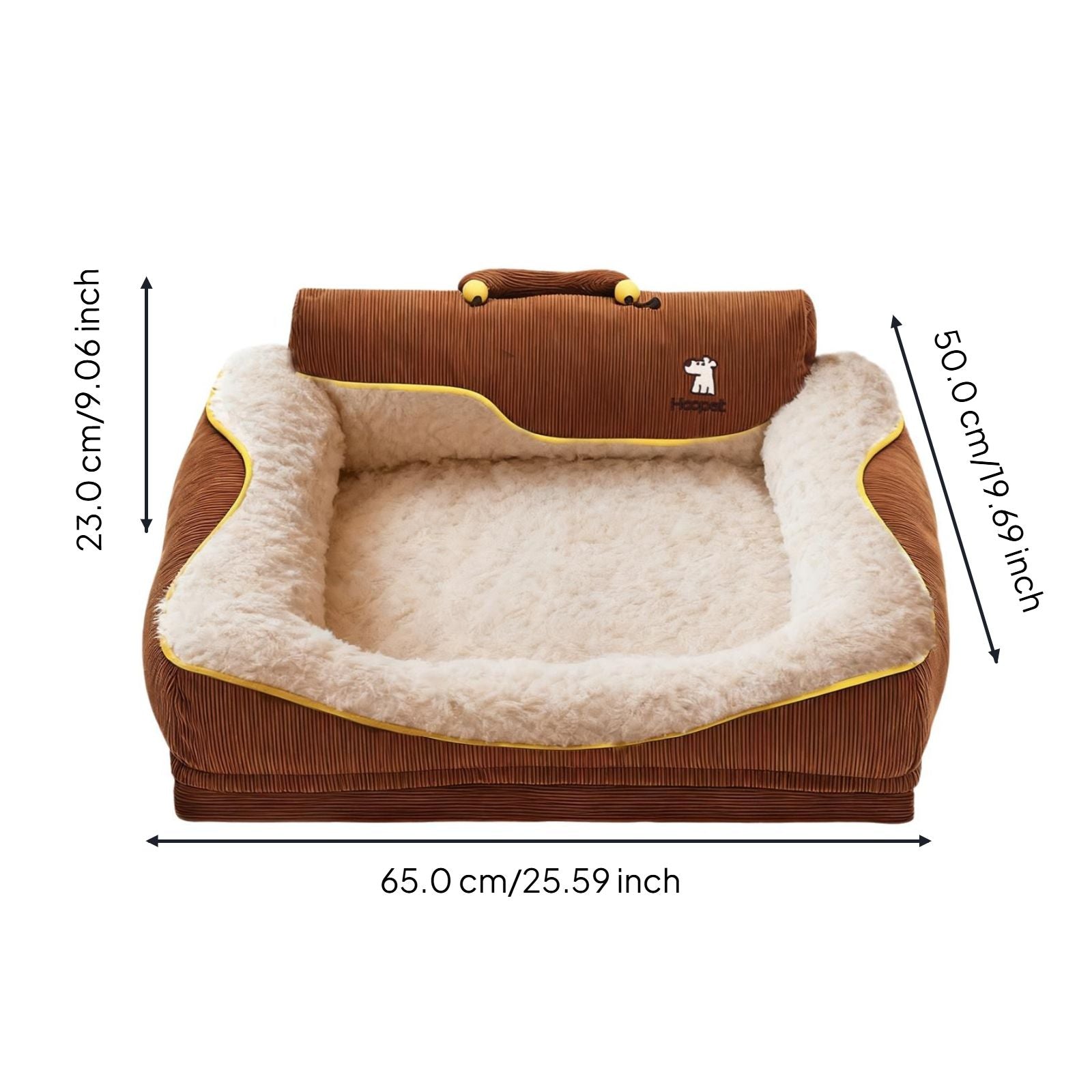 Washable pet bed with winter mat.