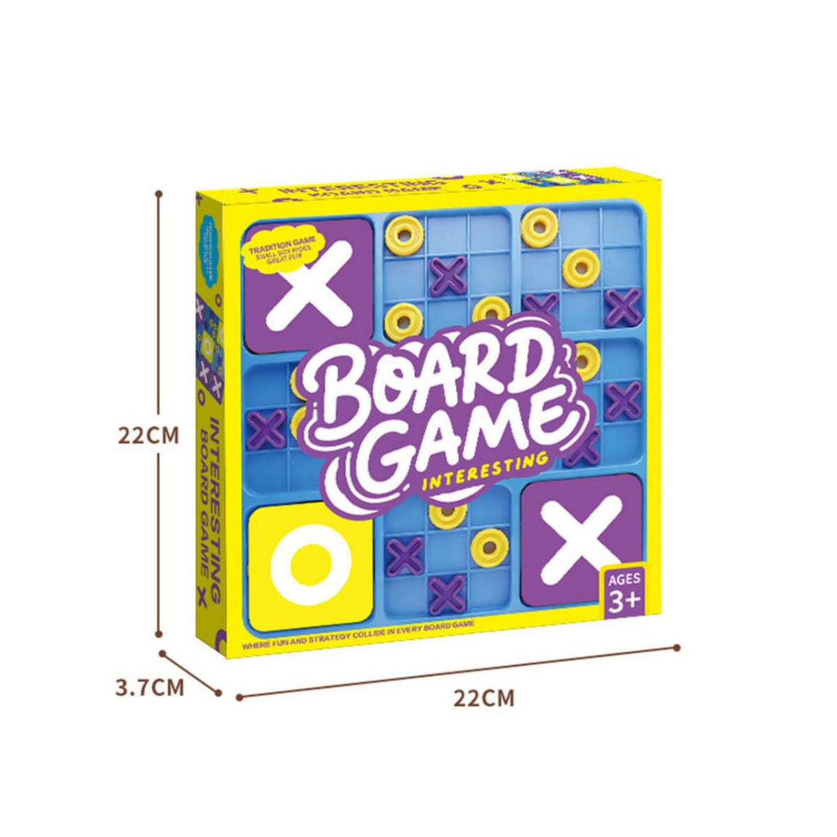 XO Game Toe Board Game Early Learning Educational Toy Easy to Play for Family