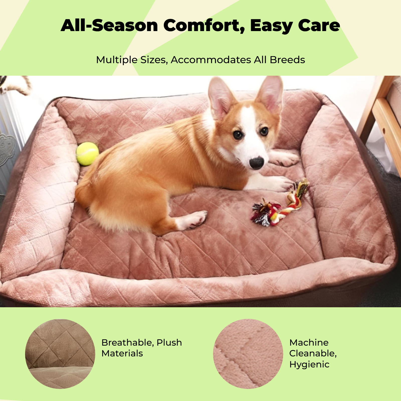 Orthopedic dog bed with comfort