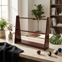 Floor-Standing Cue Rack Freestanding Pool Stick Holder Rounded Corners