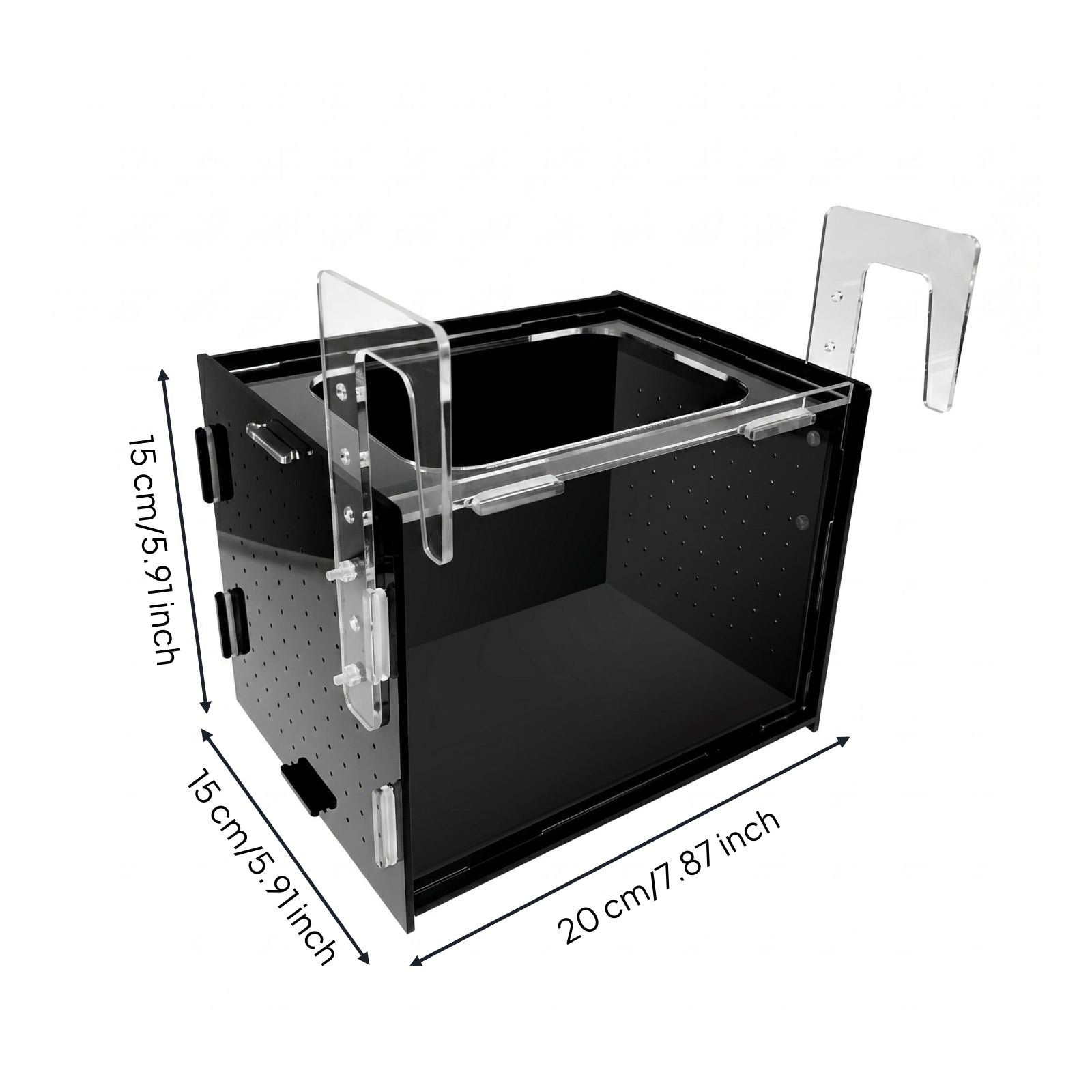Acrylic Aquarium Isolation Box Transparent Perforated Aquatic Animal Separator