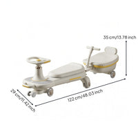 Twisted Push-Along Car Detachable Backrest Child Vehicle Neutral Colors