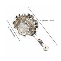 Alloy Tea Sieve Decorative Pattern Kitchenware Easy to Clean