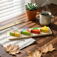 Wooden Shape-Matching Peg Toy Painted Wooden Peg Board Toy Logical Thinking