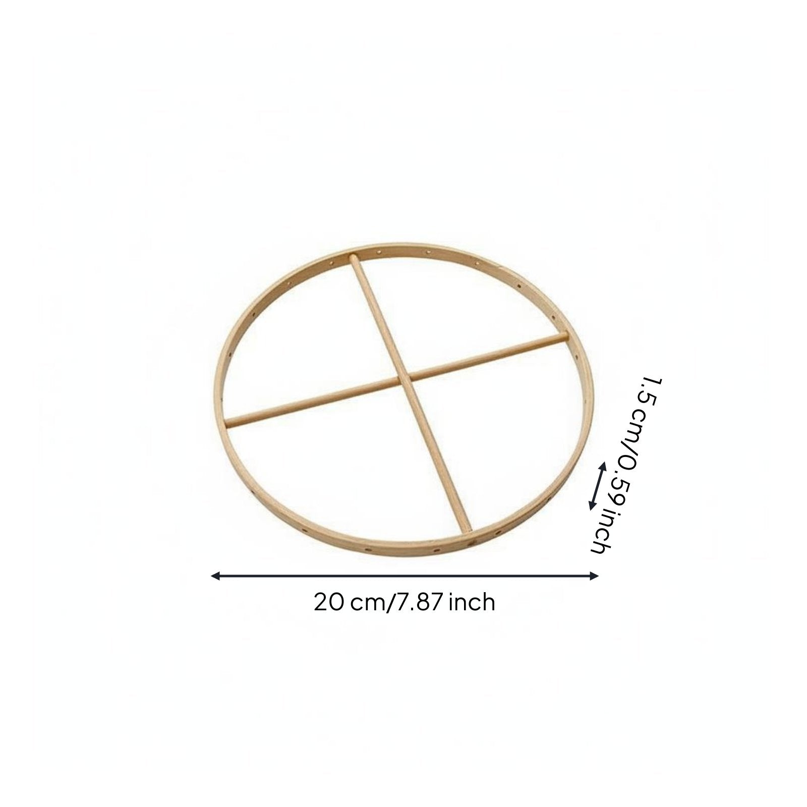 Hanging Bamboo Cross Frame Sturdy Bamboo Crib Hanger Frame Lightweight Decor for Parents, Infants