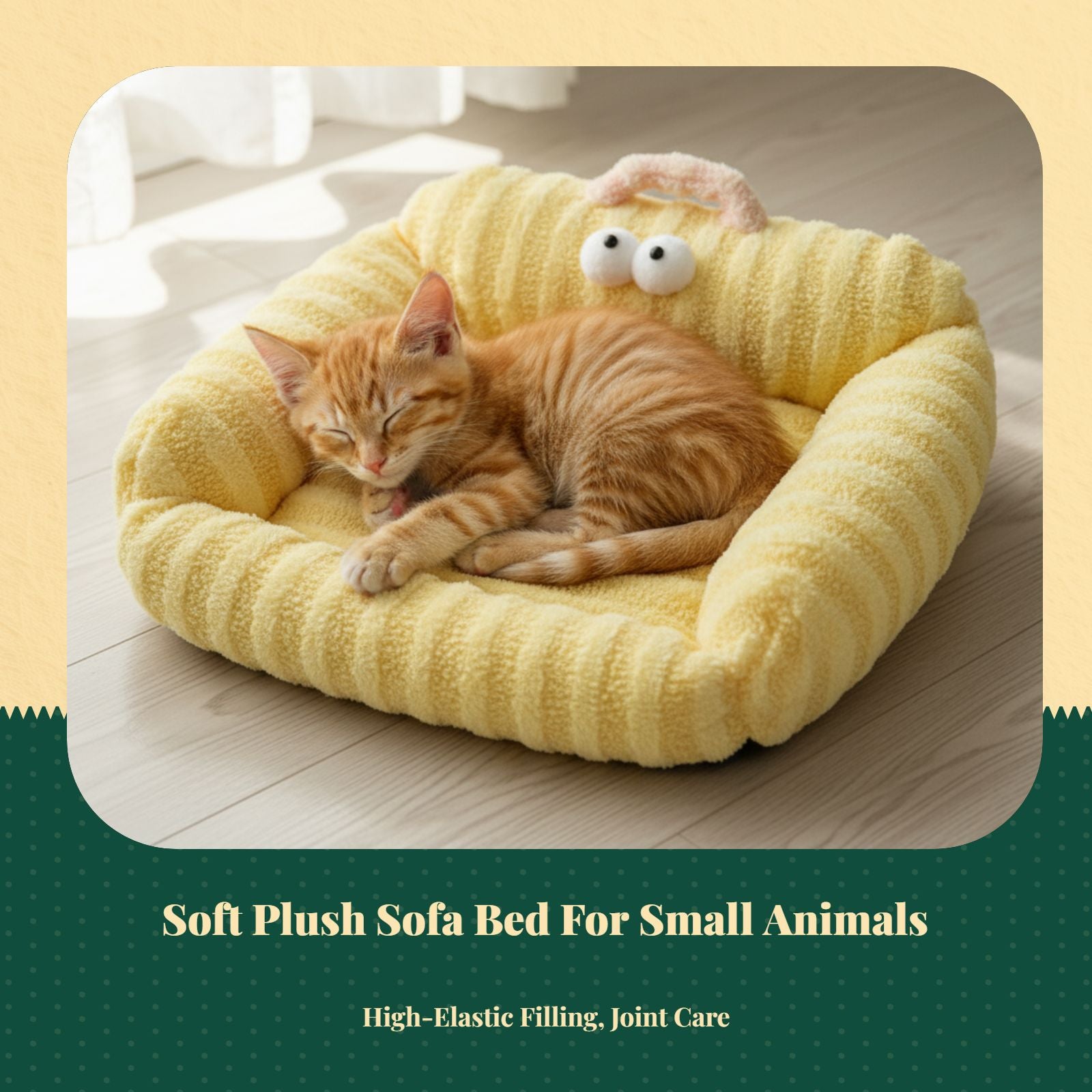 Soft Pet Bed Mat, Non-Slip Princess Sofa, Winter Warmth