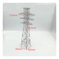 Electric Pylon Model Realistic Design Electricity Pylon Miniature Molded Eyelets