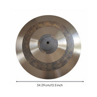 13.5-Inch Cymbal Concentric Bands Bronze Cymbal Polished Areas