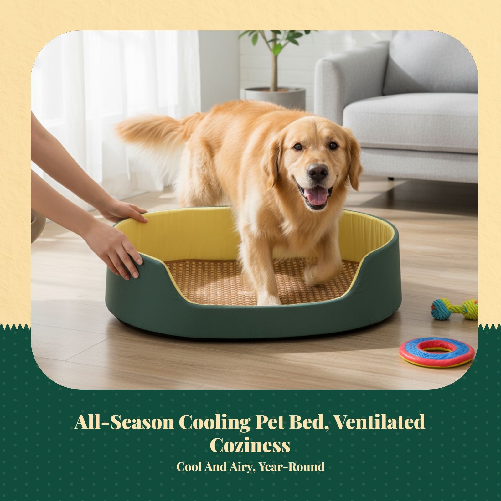 Dog Cooling Mat, auto-cooling pet bed, cleanable non-slip crate pad, summer comfort for large dogs and felines, suitable for all seasons