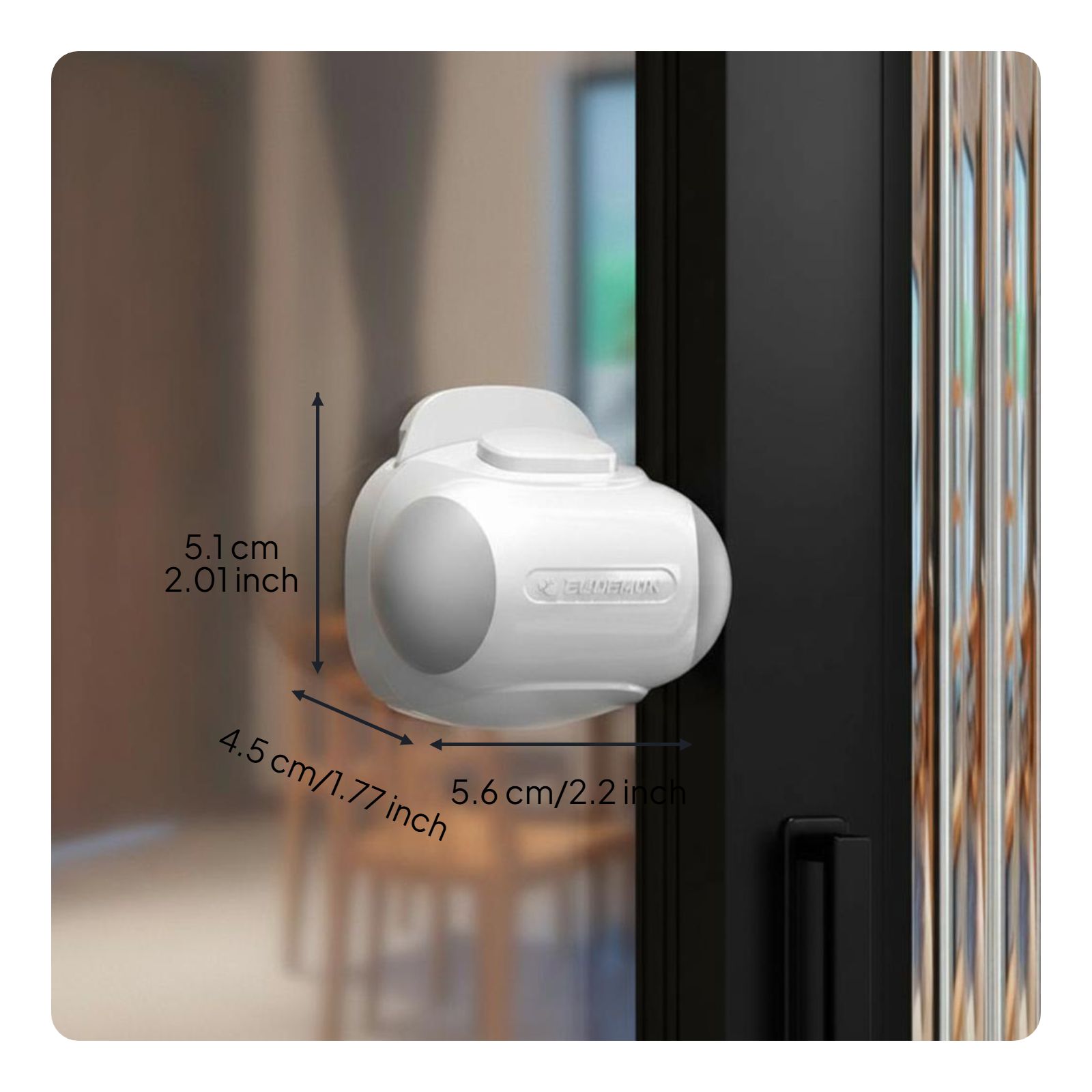 Kid Security Lock, Sliding Door Latch, Adjustable Cabinet Lock, Infant Proofing, Easy to Install, U-Shaped, Childproof Protection
