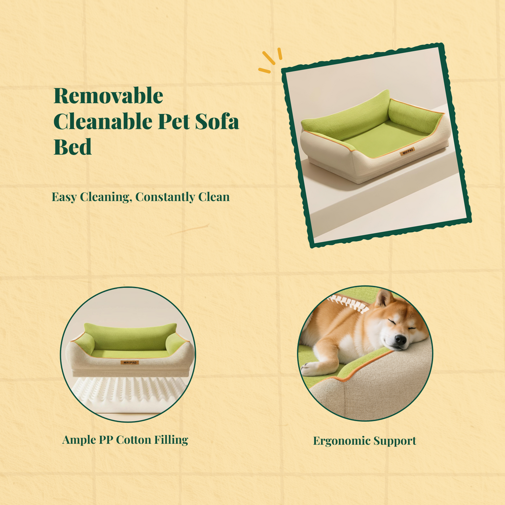 Orthopedic Dog Bed, Removable Cover, Non-Slip Sofa