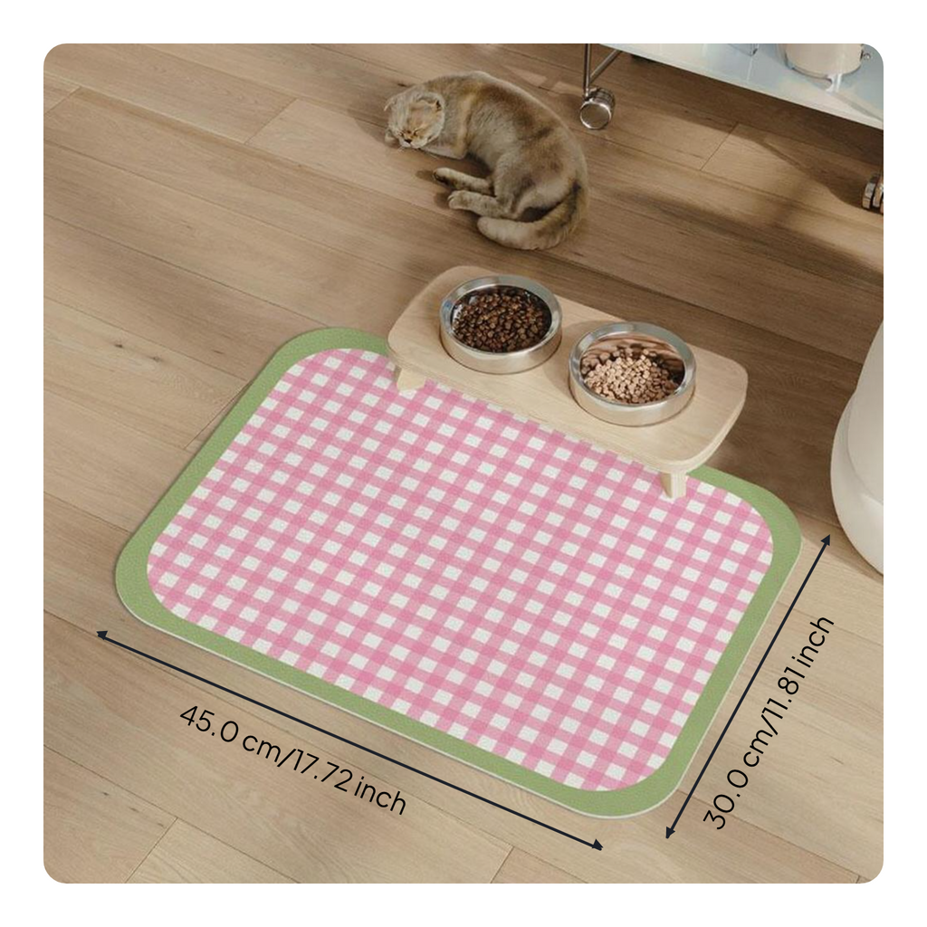 Pet Feeding Mat, Water-Resistant Cat and Dog Food Placemat, Non-Slip, Easy to Clean, Leak-Resistant, Suitable for Bowls