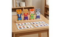 Wooden Educational Creature Dress-up Toy Natural Wood Finish