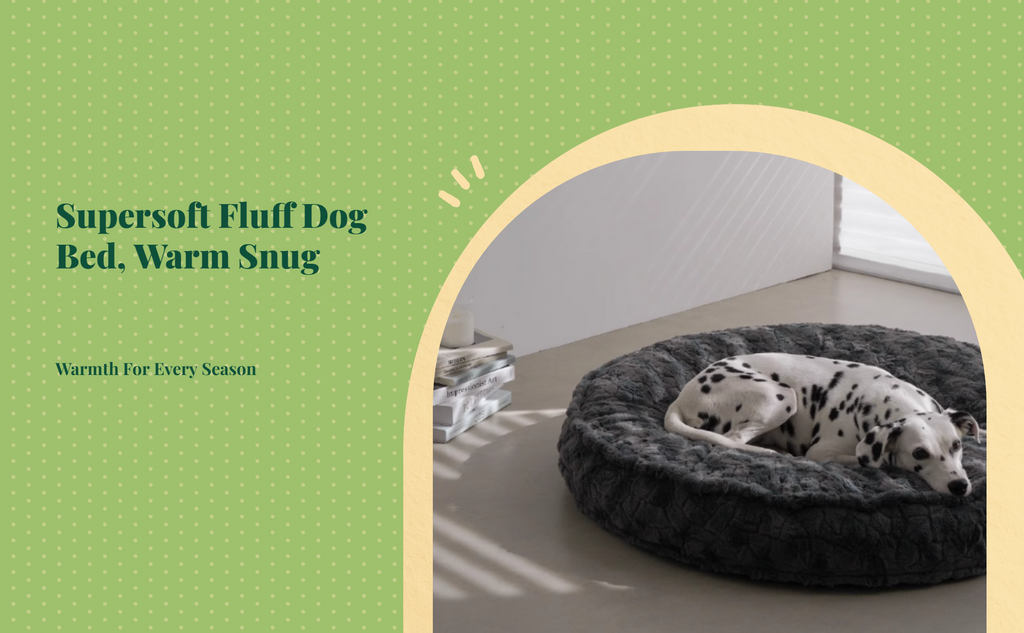Ultra-Soft Plush Dog Bed Calming, Non-Slip, Easy to Clean