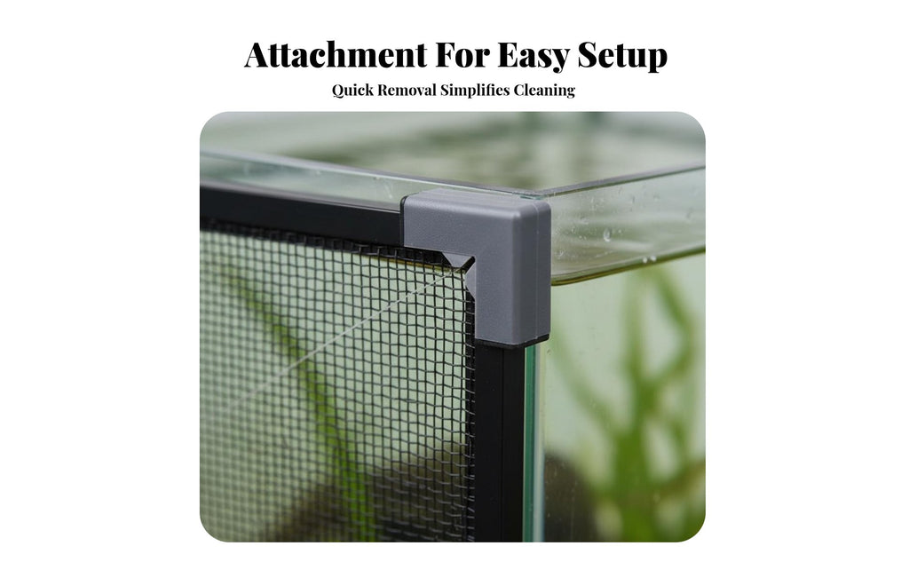 Cut-to-Fit Aquatic Aquarium Anti-Jump Net Good Light Transmittance Aquarium Screen Cover High Clarity Aquatic Aquarium Lid Quick Installation for Aquarists, Cat Owners, Aquariums, Terrariums, Home