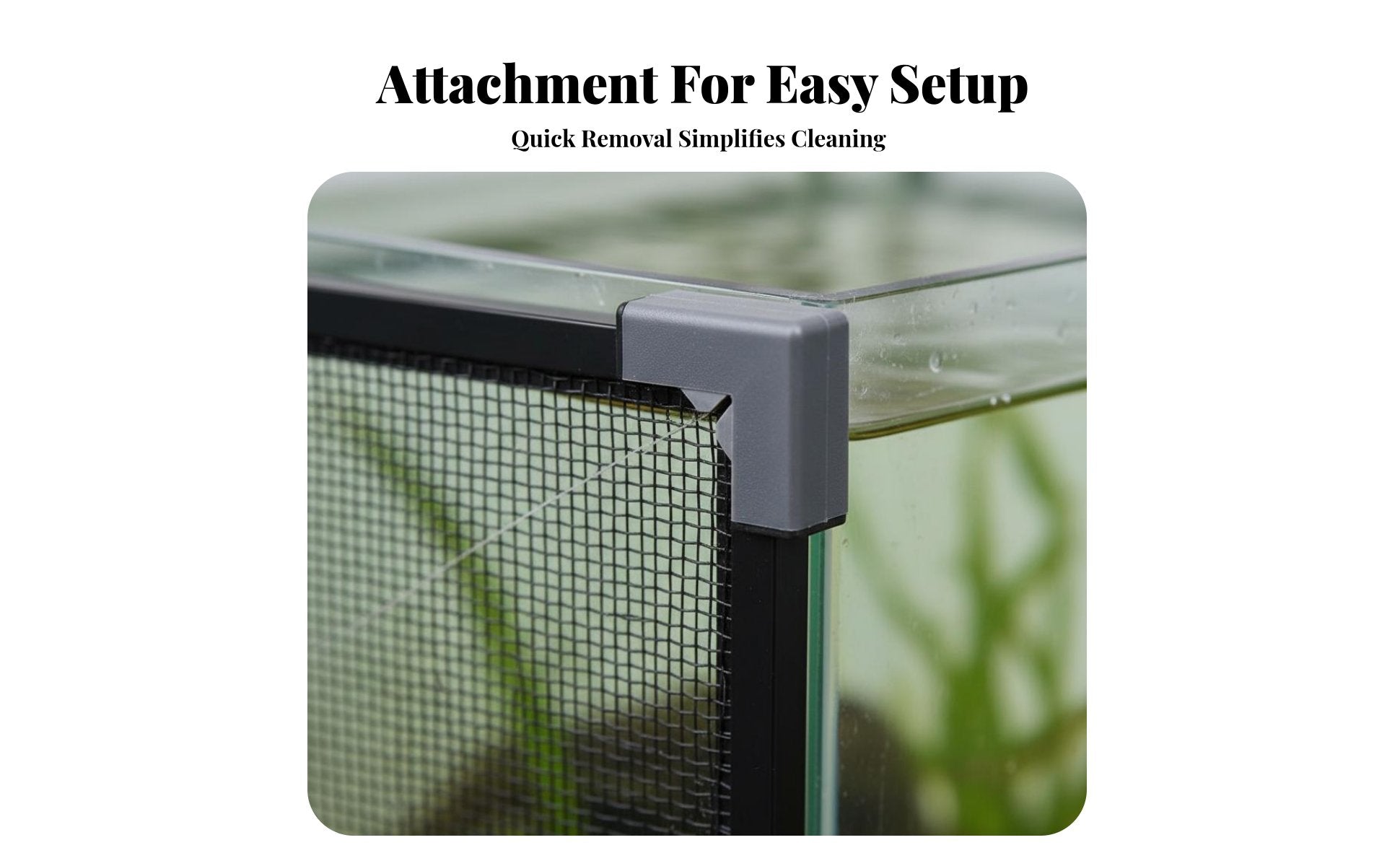 Cut-to-Fit Aquatic Aquarium Anti-Jump Net Good Light Transmittance Aquarium Screen Cover High Clarity Aquatic Aquarium Lid Quick Installation for Aquarists, Cat Owners, Aquariums, Terrariums, Home