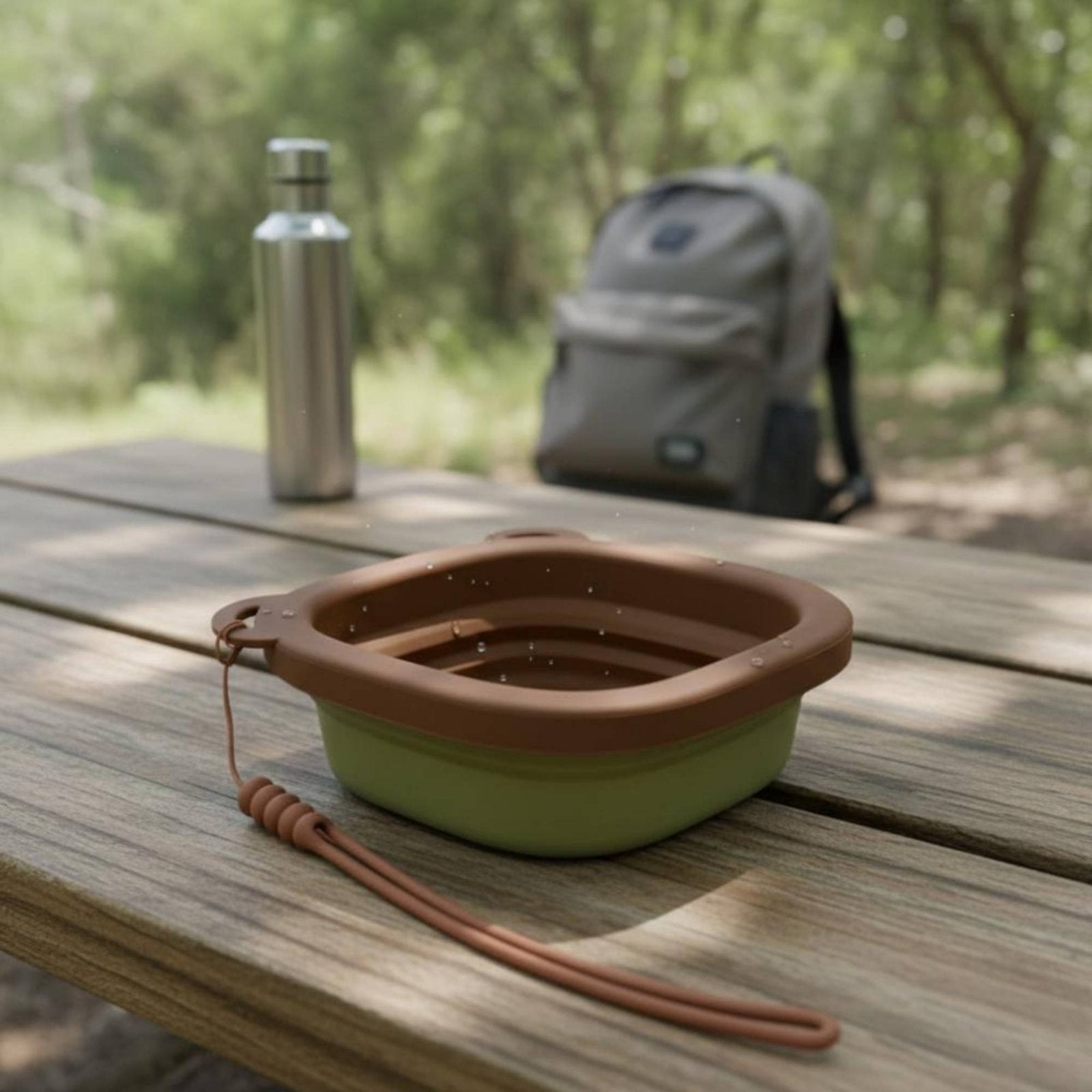 Foldable Pet Bowl Outdoor Friendly Foldable Pet Feeding Bowl Lightweight for Pets, Walking