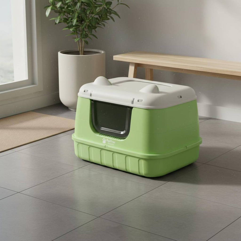 Enclosed Litter Box Privacy Covered Litter Box Odor Control
