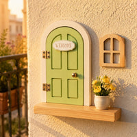 Fairy Door Set Welcome Plaque Home Decor Easy to Install