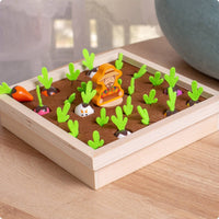 40 Pieces Pull Radish Game Educational Farm Memory Chess Hand-Eye Coordination Wooden Memory Chess for Preschoolers, Preschool