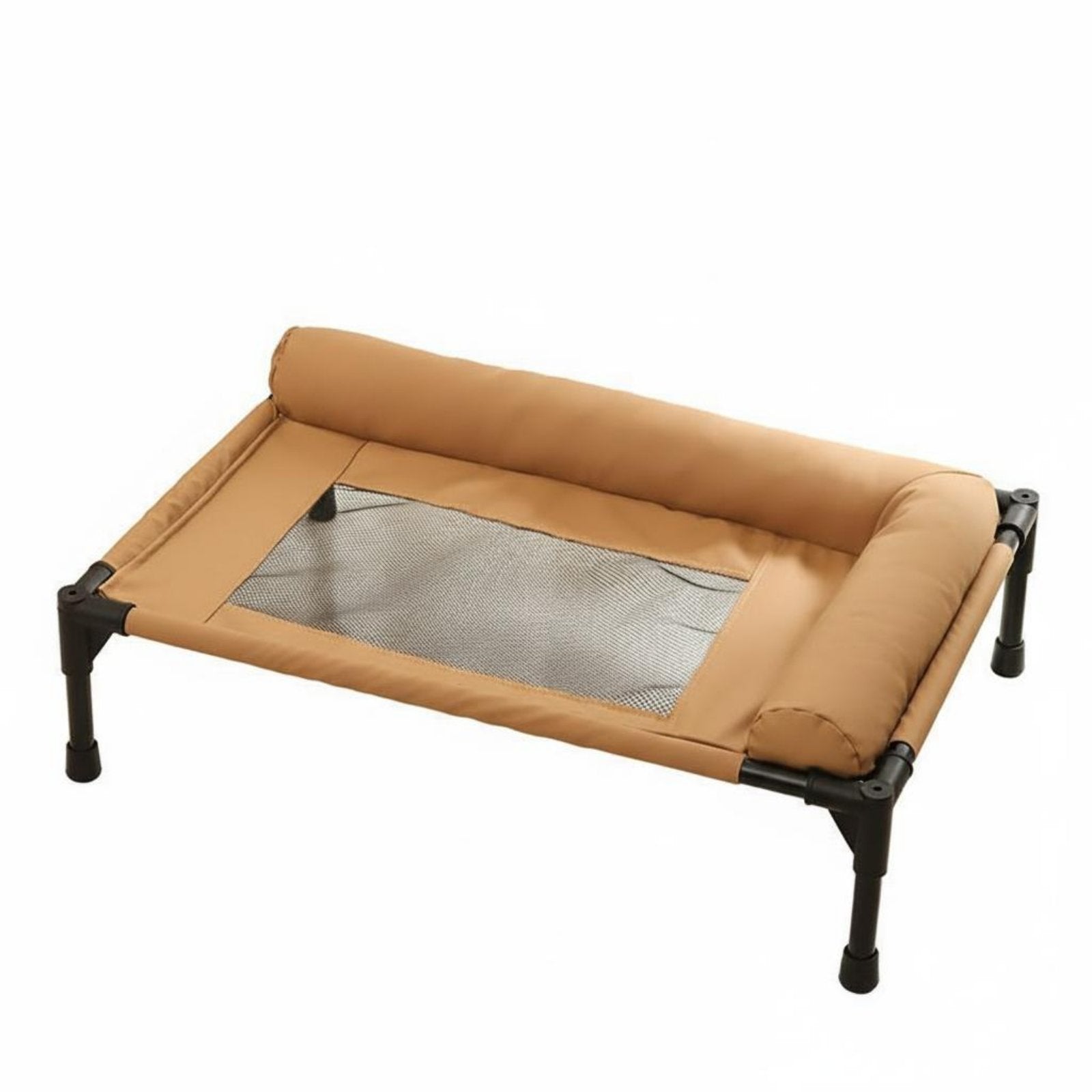 Elevated Pet Bed Water Resistant Raised Pet Lounger with Bolster Sturdy Frame for Cats